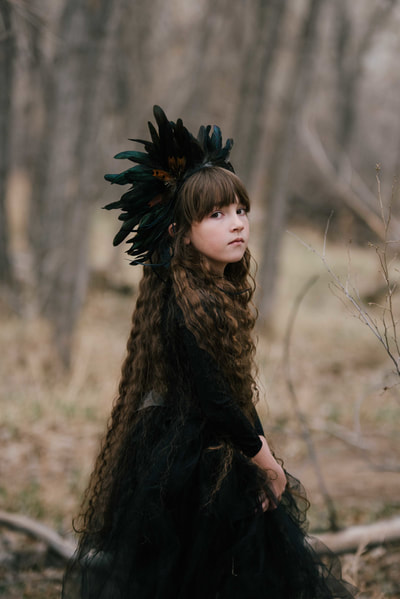 Tween Portraits - Confidence pics - Feather Headpiece  - Empowered Girls