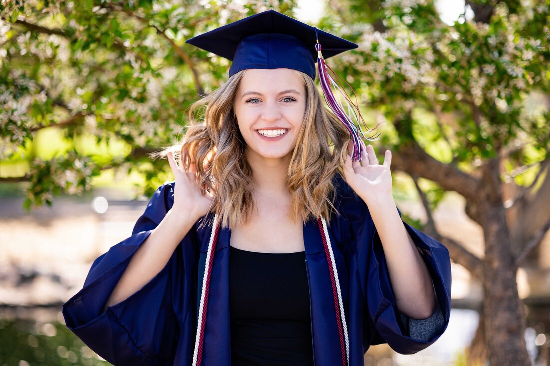 cap and gown photographers - cherokee trail senior photographers