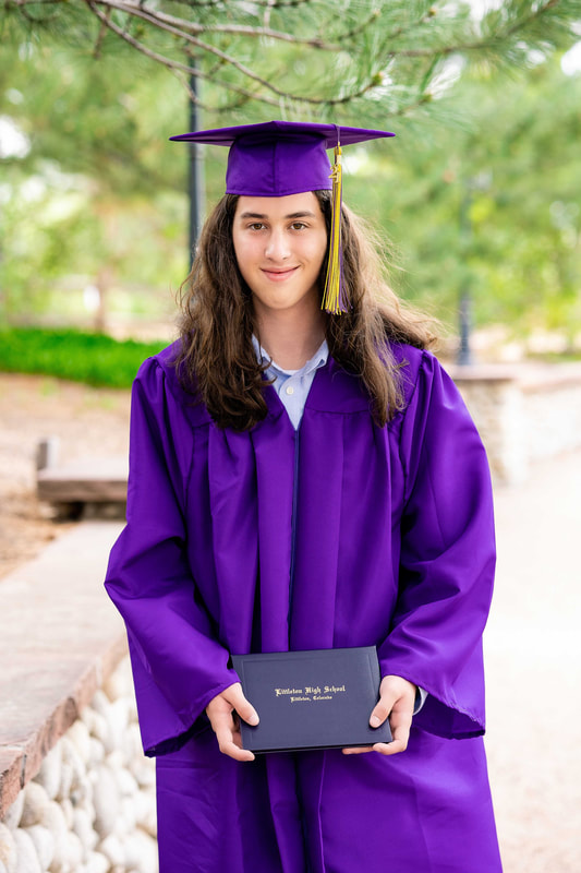 littleton high school senior photographers - cap and gown portrait